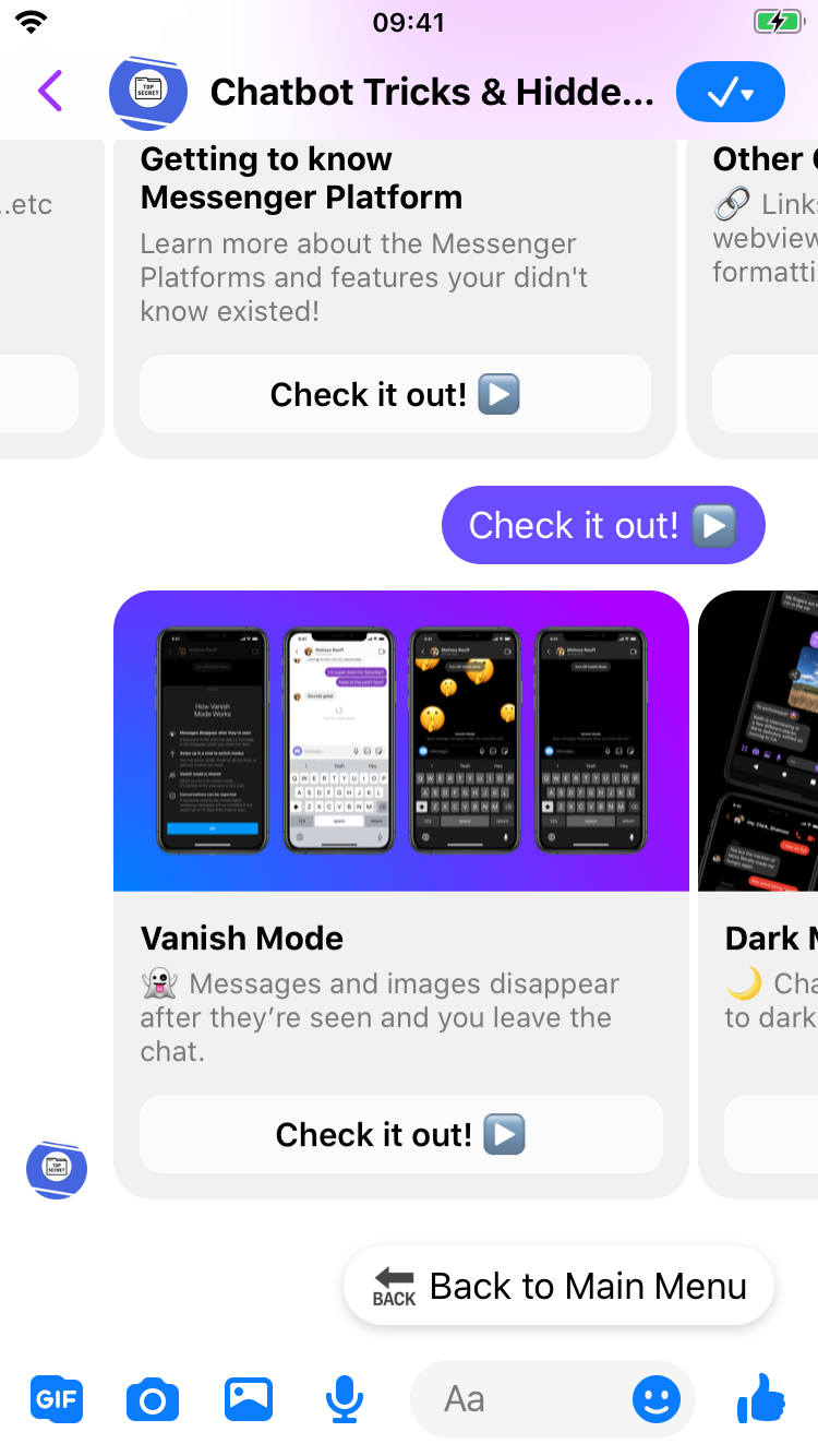 Chat bot for salon